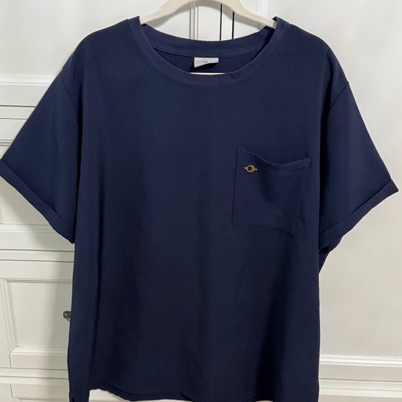 WOMENS NAVY LUUNA BRAND SCRUB TOP 3XL - Picture 1 of 2